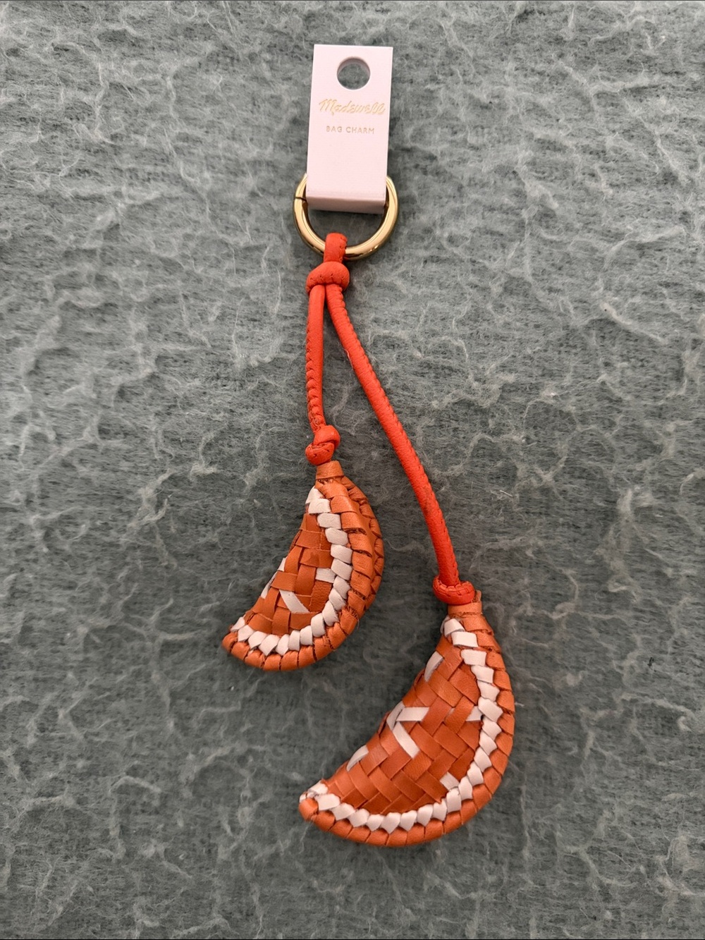 NWT Madewell Orange Citrus Bag Charm - Picture 3 of 3